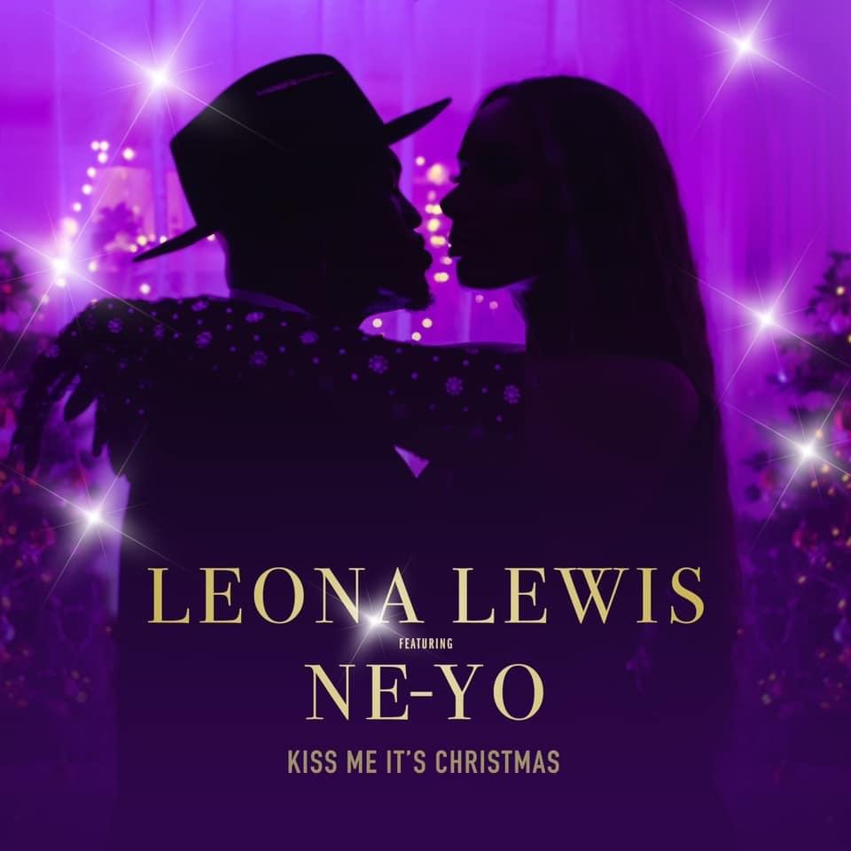 Album cover art for "Kiss Me It’s Christmas" by Leona Lewis & Ne-Yo