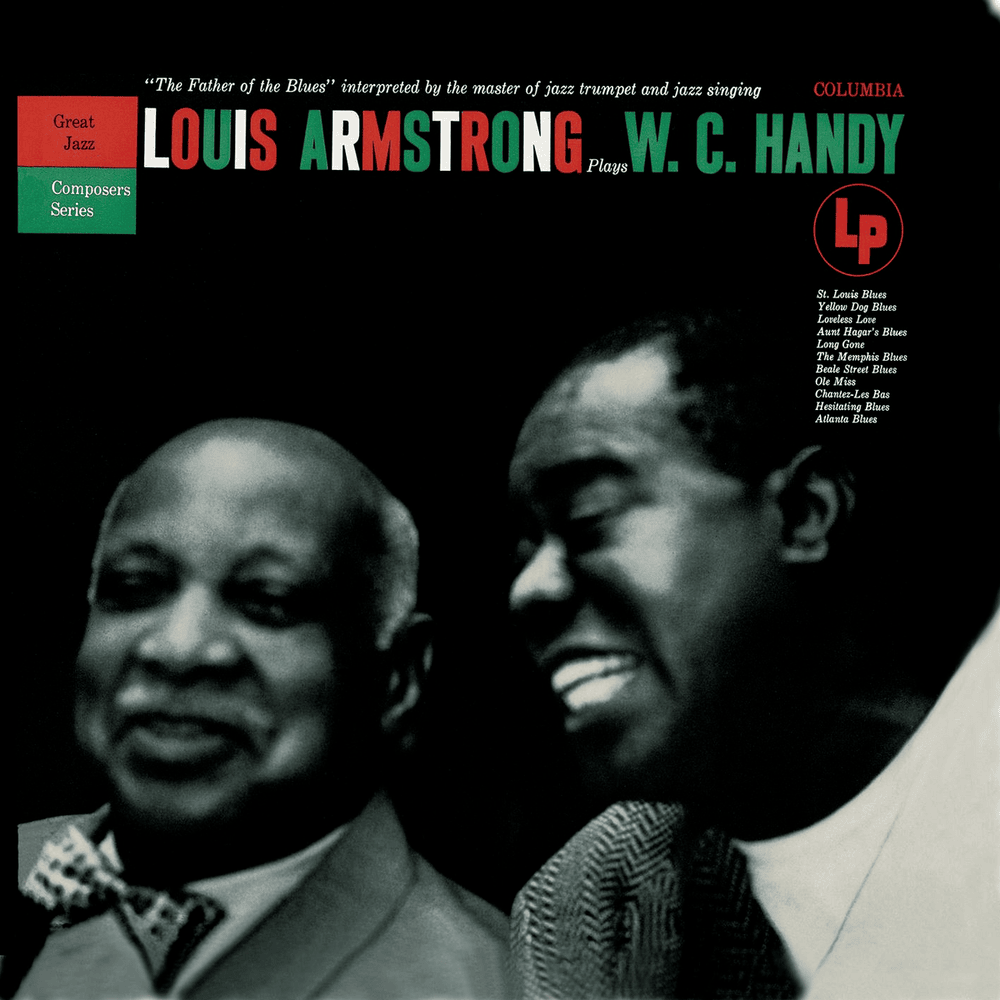 Album cover art for "Hesitating Blues" by Louis Armstrong