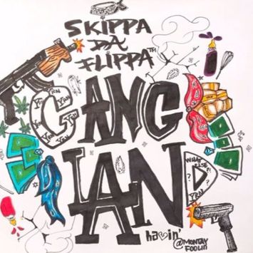 Album cover art for "Gangland" by Skippa Da Flippa