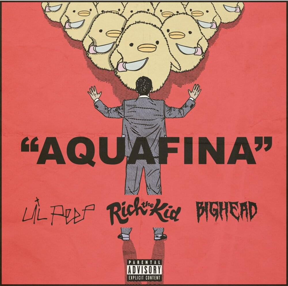 Album cover art for "AQUAFINA" by Lil Peep & Rich The Kid