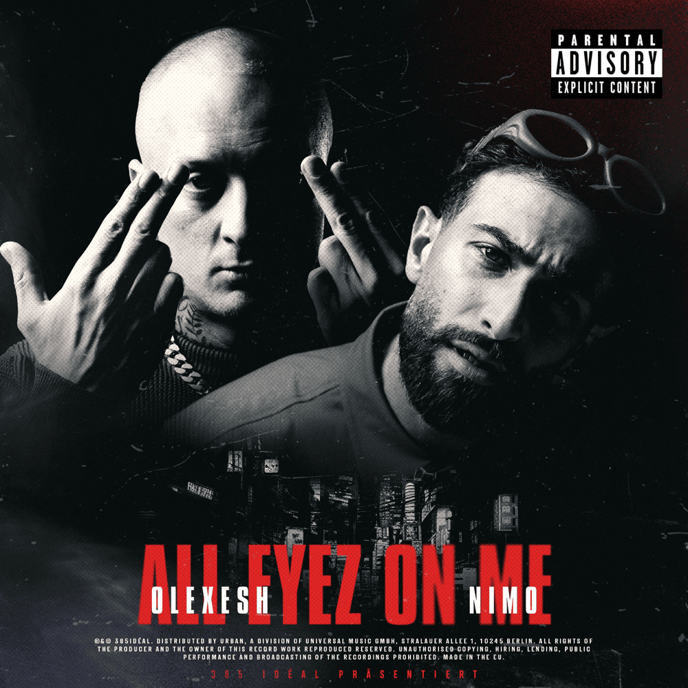 Album cover art for "All Eyez On Me" by Olexesh