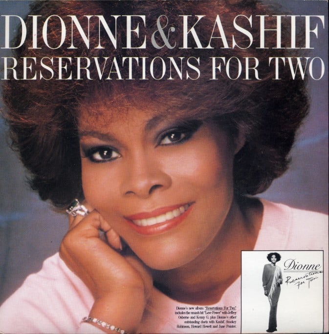 Album cover art for "Reservations for Two" by Dionne Warwick & Kashif