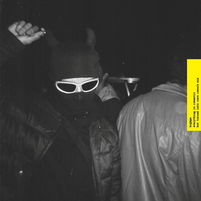 Album cover art for "Everything is romantic but turned into rave rework mix" by KRGKGM