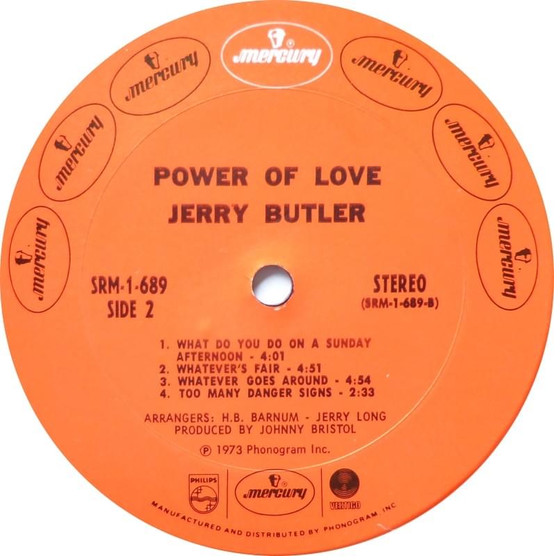 Album cover art for "Whatever’s Fair" by Jerry Butler