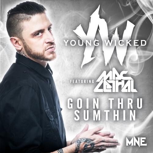 Album cover art for "Goin Thru Sumthin" by James Garcia & Mac Lethal