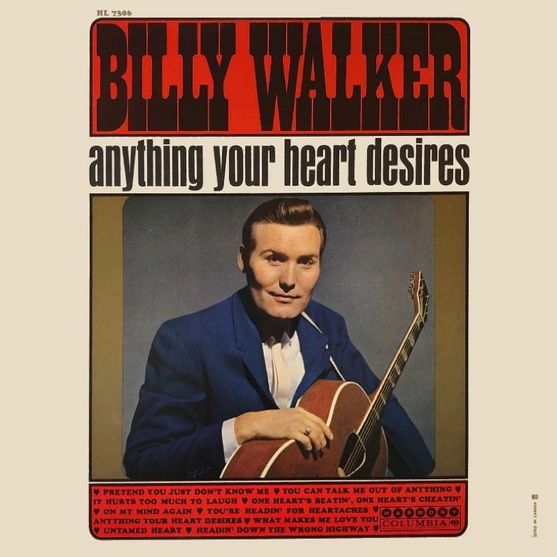 Album cover art for "On My Mind Again" by Billy Walker
