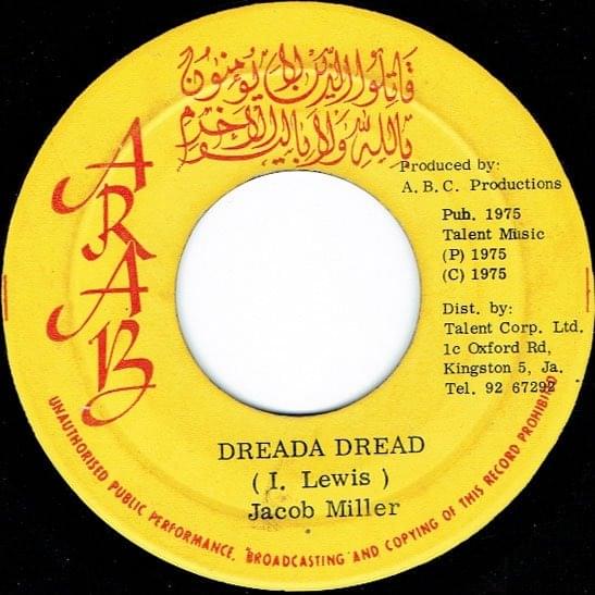 Album cover art for "Dreada Dread" by Jacob Miller
