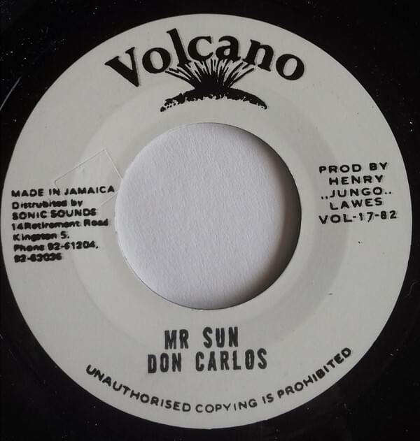 Album cover art for "Mr. Sun" by Don Carlos