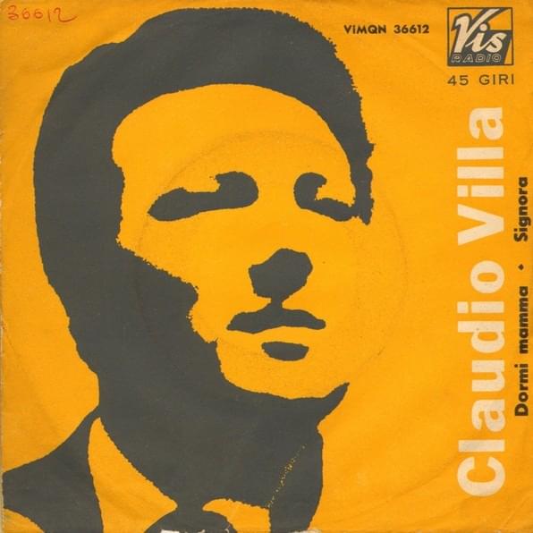 Album cover art for "Dormi mamma" by Claudio Villa