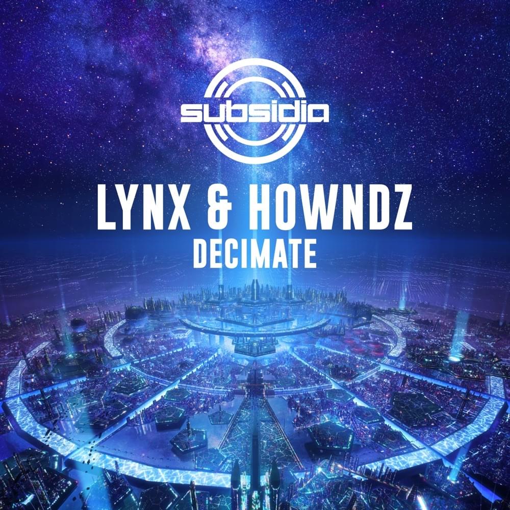Album cover art for "Decimate" by Lynx & Howndz