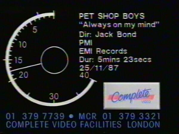 Album cover art for "Always on My Mind [Video Mix]" by Pet Shop Boys