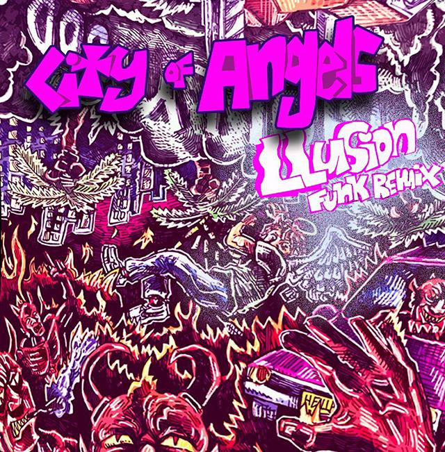 Album cover art for "CITY OF ANGELS (LLusion Funk Remix)" by 24kGoldn