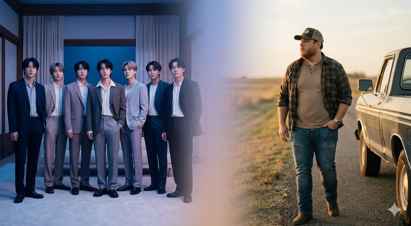 Two Worlds Collide: BTS and Luke Combs Set to Define This Friday’s Biggest Album Drop