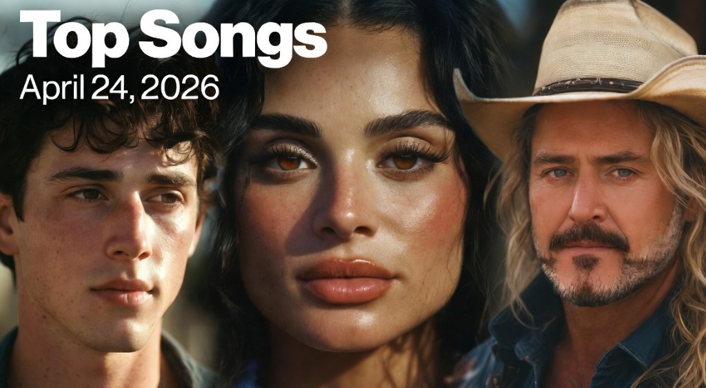 Top 10 Songs Ranked from April 24, 2026: Kehlani, Noah Kahan, Meghan Trainor & Jason Aldean